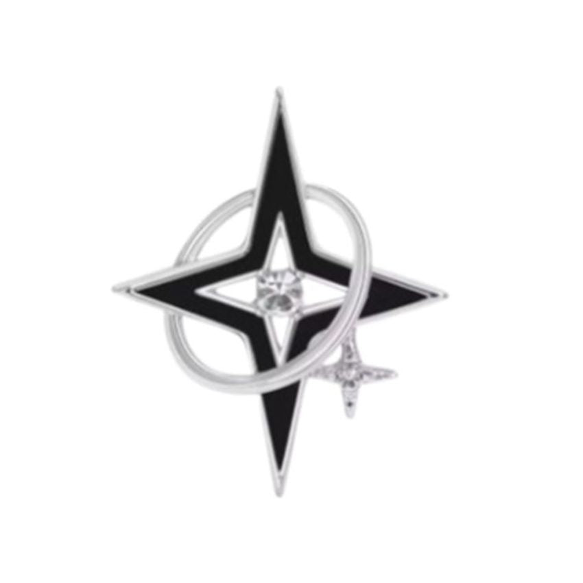 Open Centre Crystal Star Brooch