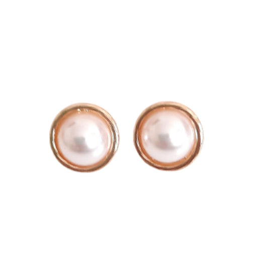 Pearl And Gold Round Clip On Earrings