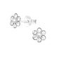 Pearl Flower Sterling Silver Stud Earrings