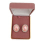 Pink Peach Diamante Clip On Earrings(2)