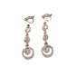 Round Diamante And Silver Clip On Earrings