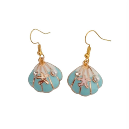 Seashell Hook Drop Earrings