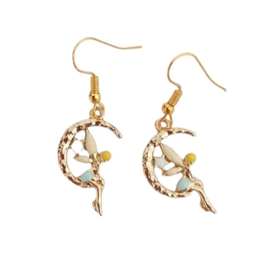 Sitting Fairy Dangly Fashion Earrings