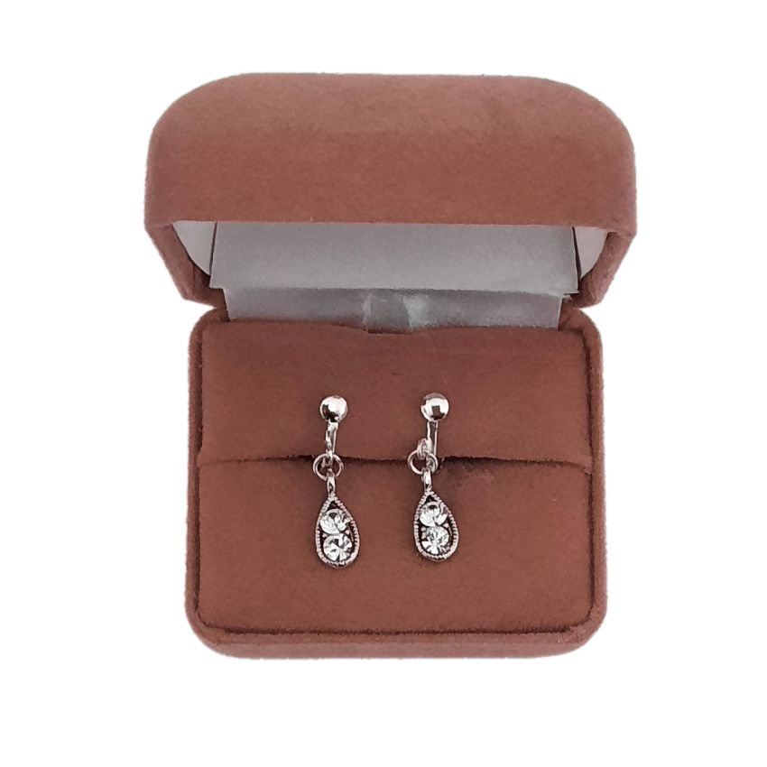 Small silver deals clip on earrings