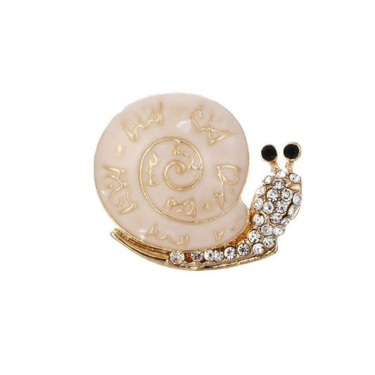 Small Diamante Snail Ladies Brooch