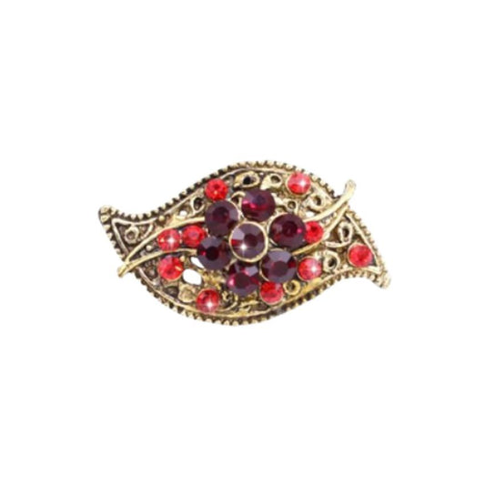 Small Red Crystal Elegant Ladies Brooch