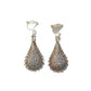 Solid Diamante Drop Clip On Earrings