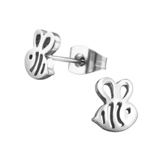 Stainless Steel Bee Earrings