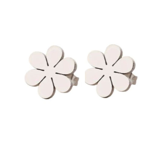 Stainless Steel Flower Earrings