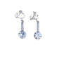 Stem Round Zirconia Drop Clip On Earrings (2)