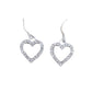 Sterling Silver Hook Open Heart Earrings