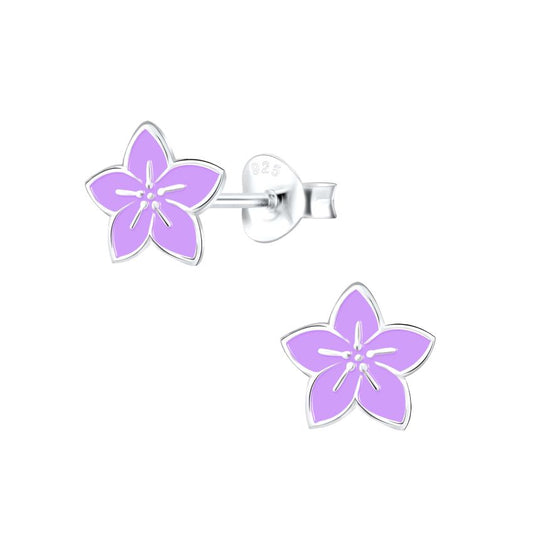 Sterling Silver Kids Flower Shaped Stud Earrings