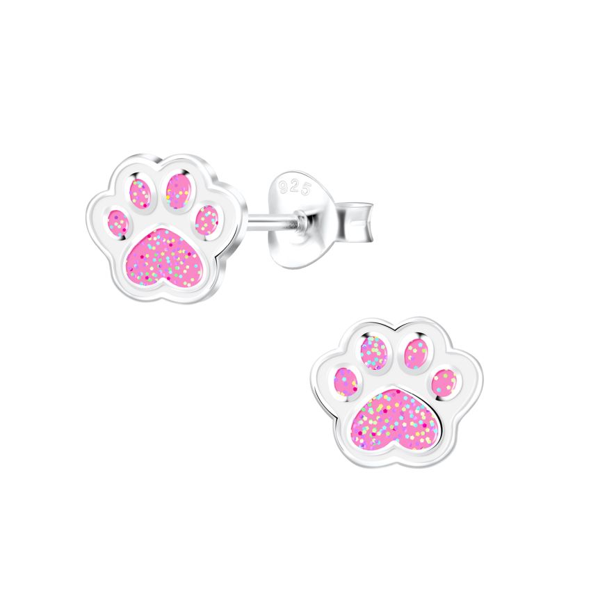 Sterling Silver Paw Earrings