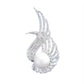 Swirl Diamante And Pearl Ladies Brooch