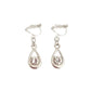 Torpedo Cubic Zirconia Drop Clip On Earrings