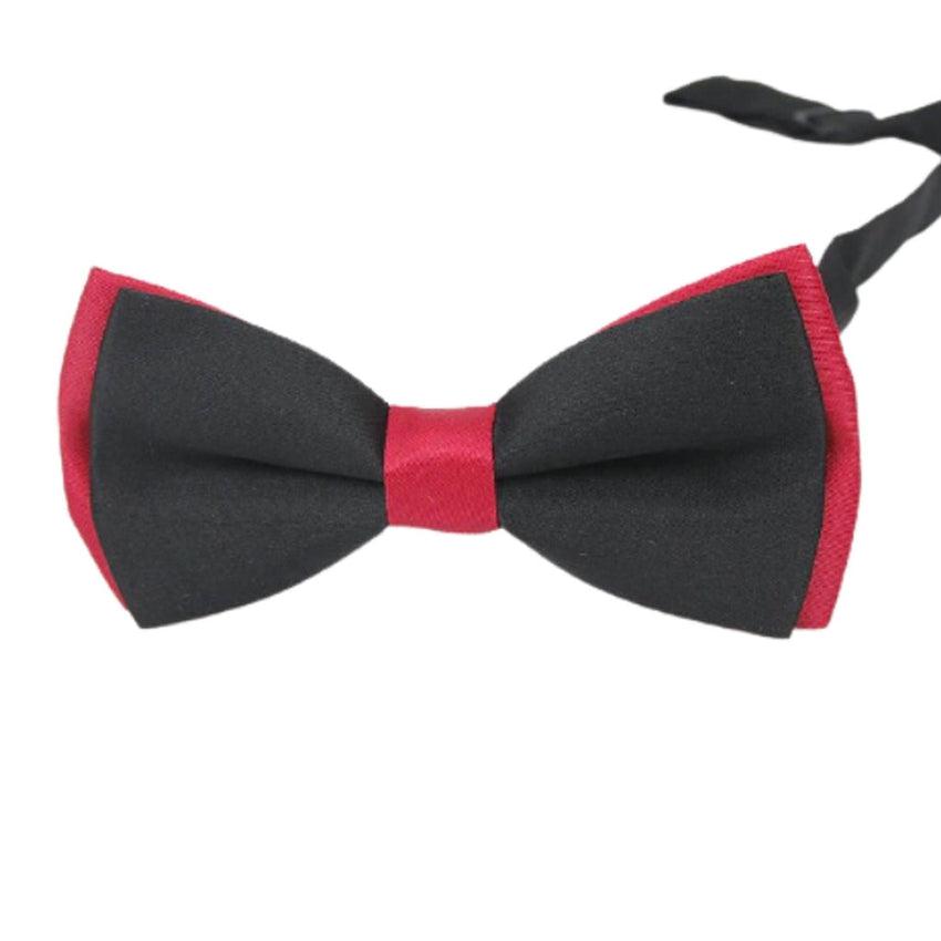 Black Bow Tie With A Dark Red Centre And Edges – Silverbling.ie