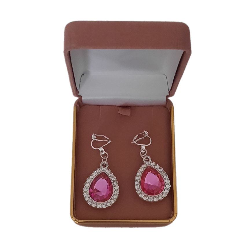 Clip on 2025 pink earrings