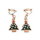 Christmas Tree Clip On Earrings