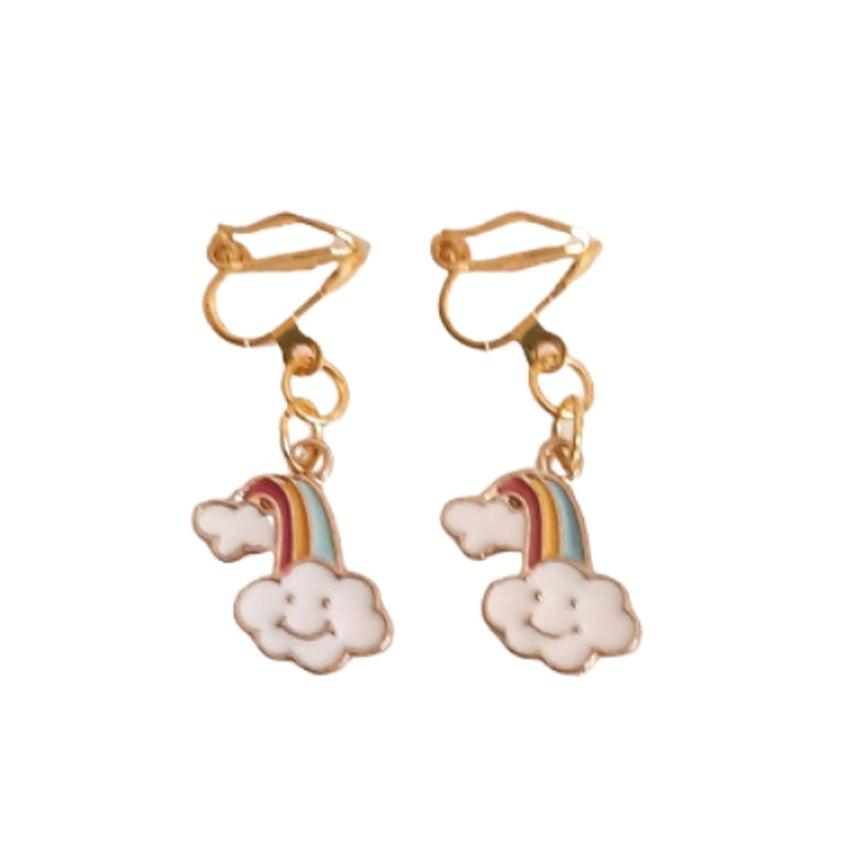 Cloud In A Hat Clip On Earrings