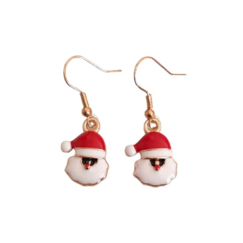 Dangly Santa Face Hook Earrings