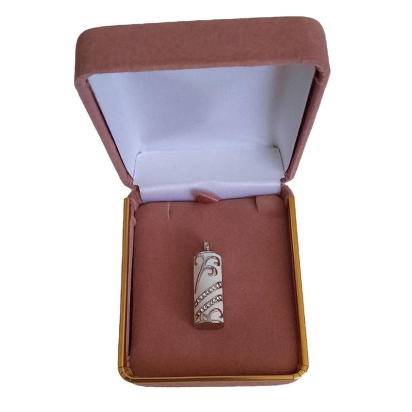 Fancy Scroll Memorial Cremation Ashes Pendant