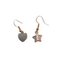 Heart And Star Hook Drop Earrings