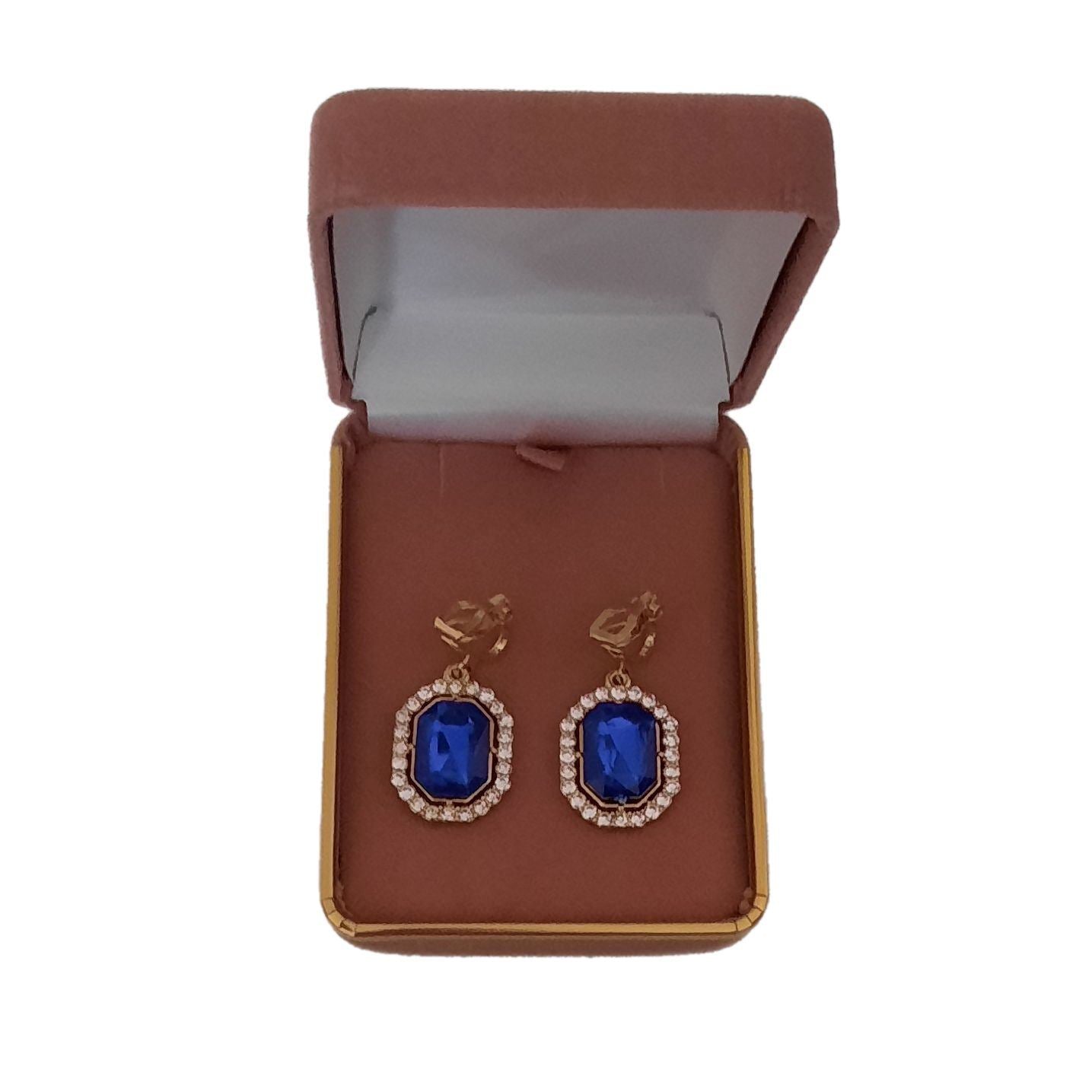 Royal blue deals clip on earrings