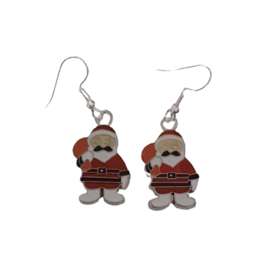 Mad Santa Christmas Earrings