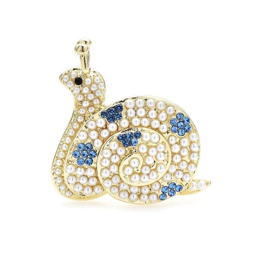 Pearl Set Snail Brooch