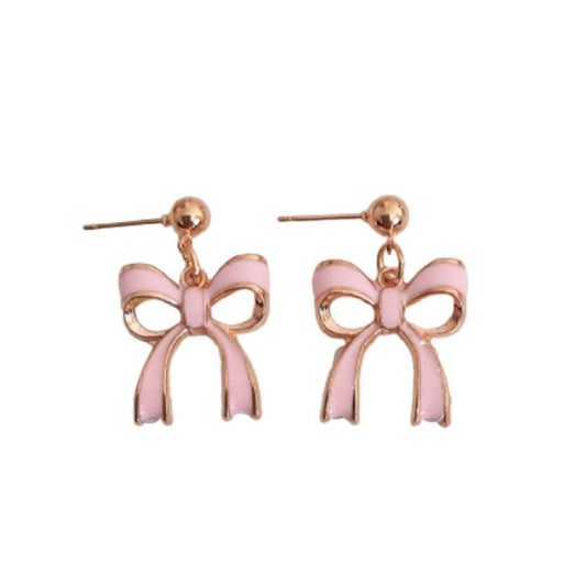 Pink Bow Fashion Jewellery Earrings