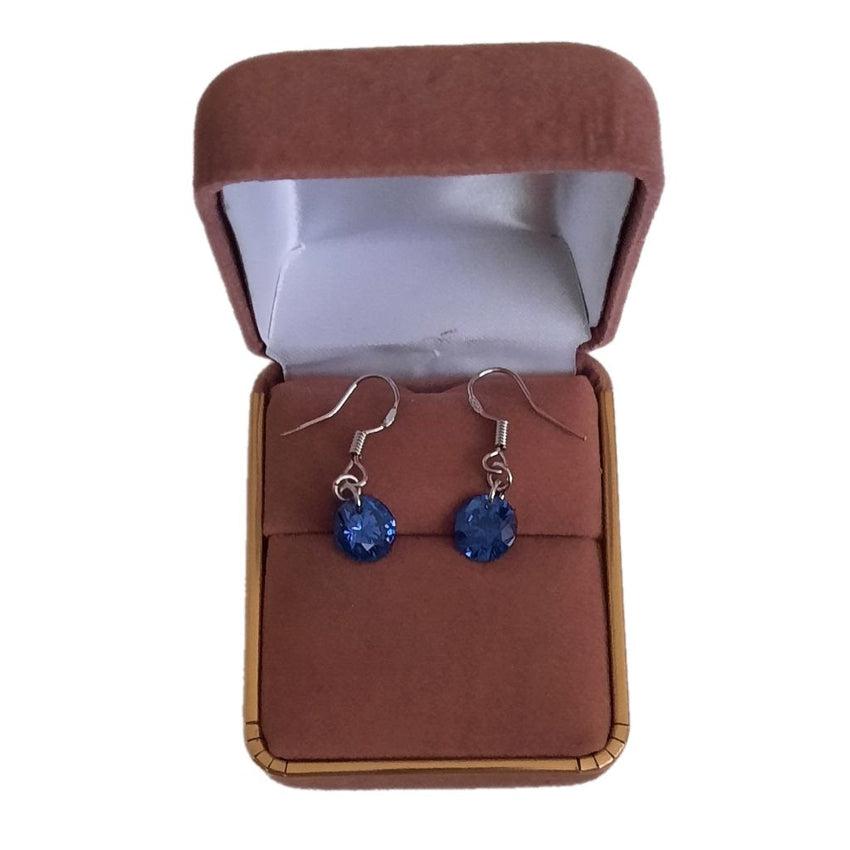 Dark blue deals drop earrings