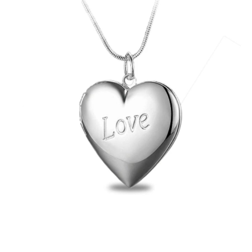 Silver Locket With Love Engraved